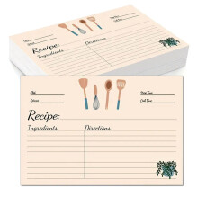 Receptenkaarten 4x6 inch set van 100 dubbelzijdig dik karton, blanco voor moeder, zus, dochter, vriendin cadeau