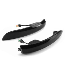 Dynamic Side Mirror Indicator Turn Signal Lights for Ford Focus 3 MK3 2012-2018 SE/ST/RS Smoked Housing, Amber LED js