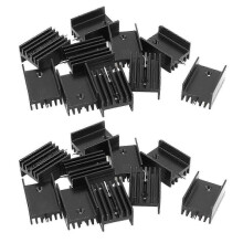 20 Pcs 21x15x11mm Black Aluminum Heat Sink for TO-220 Mosfet Transistors