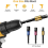 1/4 Hex-Shank Bit Holder Keychain Gadgets,3Pc 1/4In 3/8In 1/2In Drill Socket Adapter+105 Right Angle Attachment 6