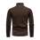 (L,Brown)Mens Plain Roll Neck Basic Sweater Winter Slim Fit Thick Knit Warm Pullover Top 2