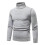 (L,Grey)Mens Plain Roll Neck Basic Sweater Winter Slim Fit Thick Knit Warm Pullover Top 1