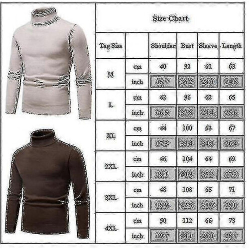 (4XL,Black)Mens Plain Roll Neck Basic Sweater Winter Slim Fit Thick Knit Warm Pullover Top 2
