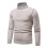 (3XL,Beige)Mens Plain Roll Neck Basic Sweater Winter Slim Fit Thick Knit Warm Pullover Top 1
