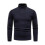 (3XL,Navy Blue)Mens Plain Roll Neck Basic Sweater Winter Slim Fit Thick Knit Warm Pullover Top 1