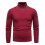 (4XL,Wine red)Mens Plain Roll Neck Basic Sweater Winter Slim Fit Thick Knit Warm Pullover Top 1