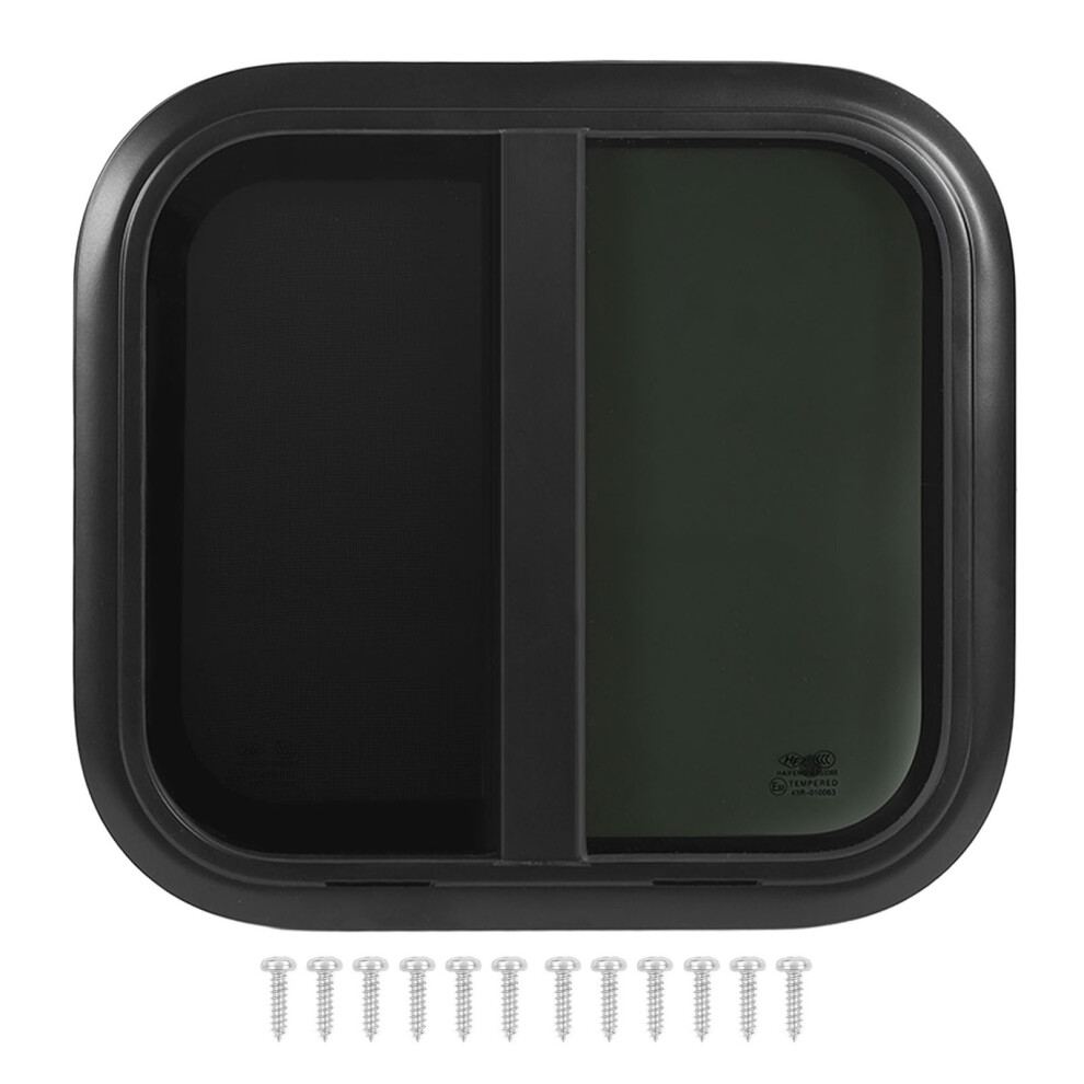 Rv Windows With Insect Net Rounded Corner Black 9121376975202
