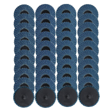 40 dischi lamellari con blocco a rullo da 2 pollici con supporto da 1/4 di pollice, accessori per smerigliatrice, mole abrasive con grana 40/60/80/120