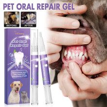 (2 Pcs) Pet Oral Repair Gel,pet Oral Restoration Whitening Gel, No Brushing Pet Oral Repair Gel,pet Teeth Cleaning Gel For Dogs