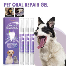 (3 Pcs) Pet Oral Repair Gel,pet Oral Restoration Whitening Gel, No Brushing Pet Oral Repair Gel,pet Teeth Cleaning Gel For Dogs