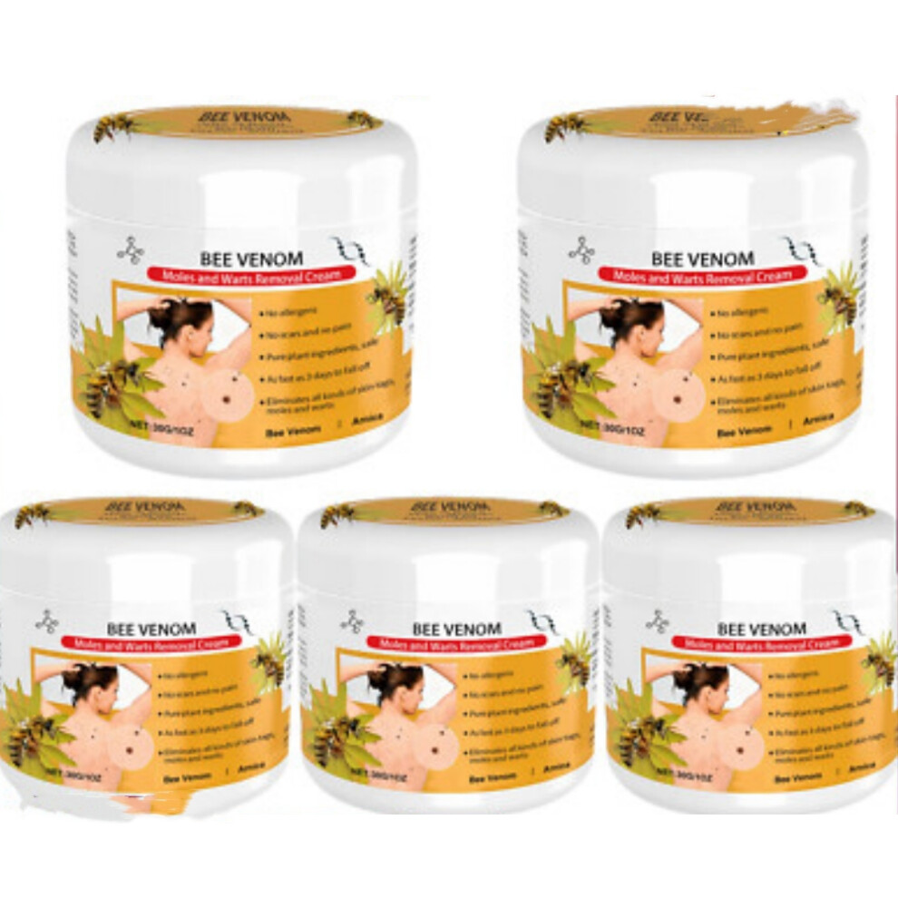 Cream 5Pc Bee Venom Wart Gentle Cleansing Skin Tags Meat Granules Kill Warts Moisturize And Smooth Skin