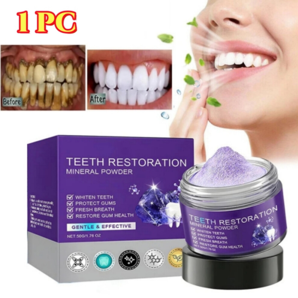 Purple New Dental Restoration Mineral Powder, Mineral Tooth Powder,Teeth Whitening