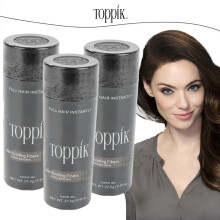 (dark brown) 3 Pack Toppik Hair Building Fibers Dark Brown 27.5 G / 0.97 Oz Hair Care