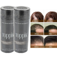 (dark brown) 2 Pack Toppik Hair Building Fibers Dark Brown 27.5 G / 0.97 Oz Hair Care