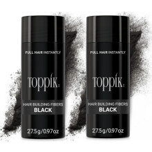2PC (BLACK) Toppik Hair Building Fibres | Hair Fibres For Thinning Hair