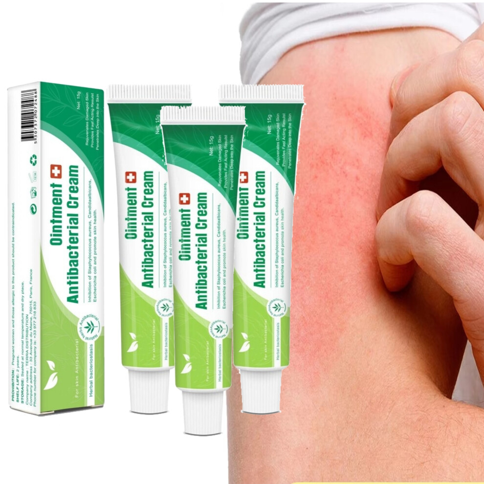 3Pc Antibiotic For Skin Infection, Anti Itch Soothing Ointment For Sensi Cream