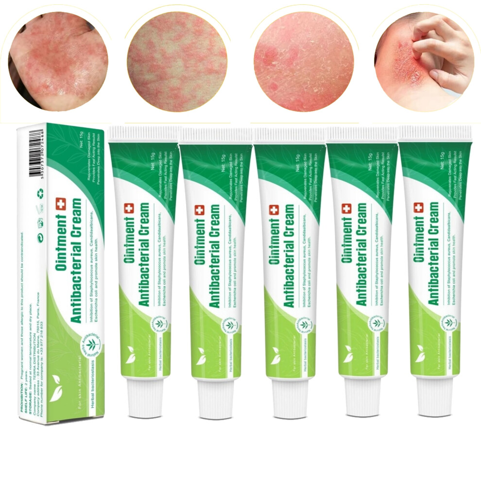 Cream 5Pc Antibiotic For Skin Infection, Anti Itch Soothing Ointment For Sensi