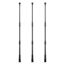 Tubi di prolunga in schiuma, 34 cm, alluminio nero, spruzzatura di colla liscia