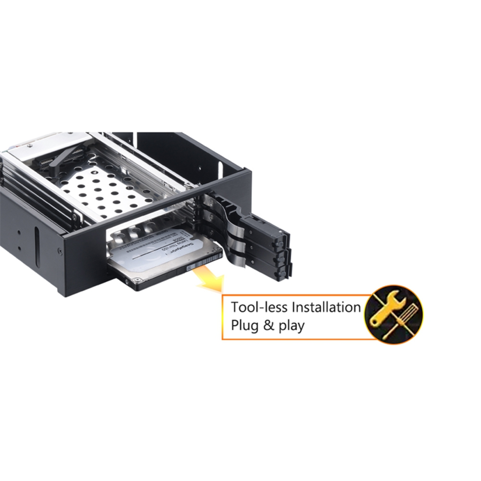 Adaptador Sata De Aluminio De 3 BahíAs Para Disco Duro Ssd De 2,5 Pulgadas Con Intercambio En Caliente-image