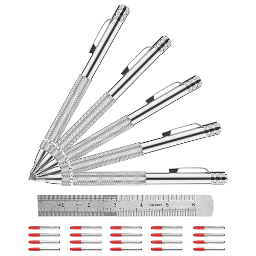Tungsten Carbide Scriber Set,Magnetic Knurled Engraving Tool
