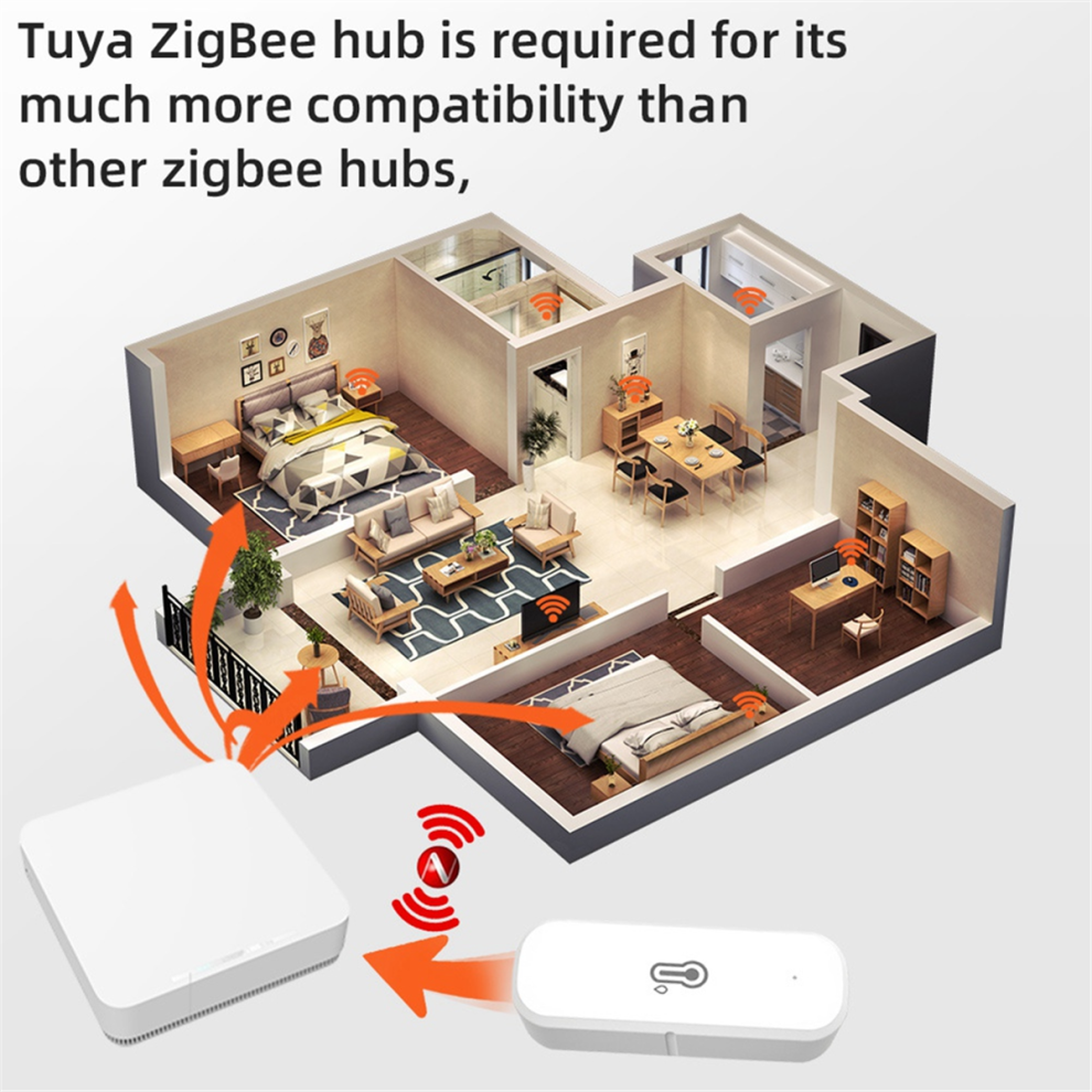 Bez Marki Zigbee Humidity And Temperature Sensor Smart Hygrometer Thermometer