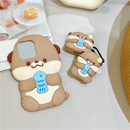 Three-Dimensional Otter Silicone Protective Shell for Airpods Pro 2
