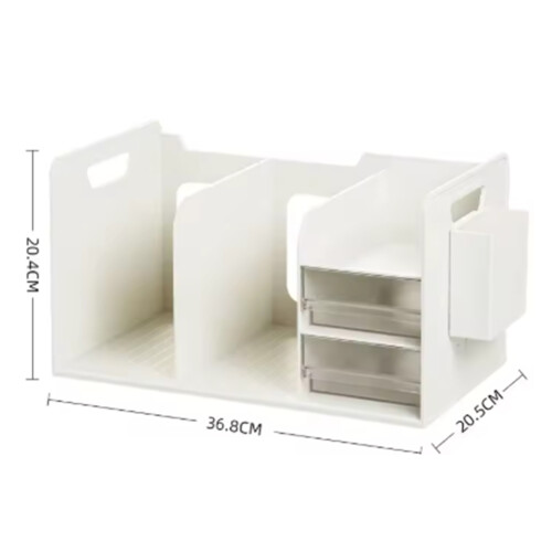 Bookstand Storage Rack with Drawers for Student Bookshelf Blocking 1