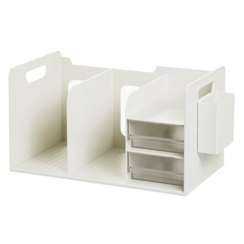 Bookstand Storage Rack with Drawers for Student Bookshelf Blocking