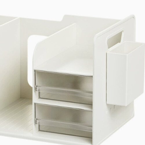 Bookstand Storage Rack with Drawers for Student Bookshelf Blocking 2