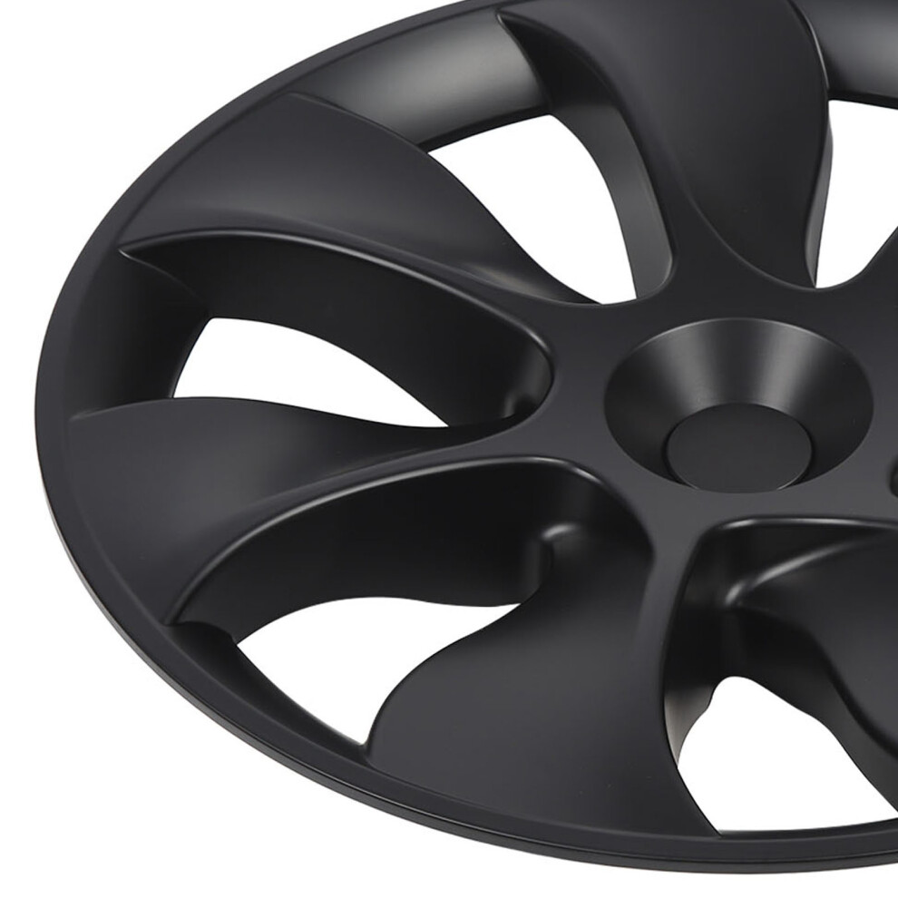4Pcs 19In Wheel Hub Cap Whirlwind Style Sporty Black 9121376976001