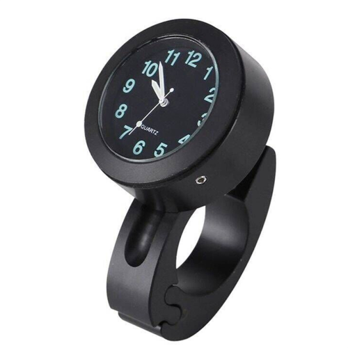 Relógio de guidão universal para motocicleta 7/8 polegadas preto 1