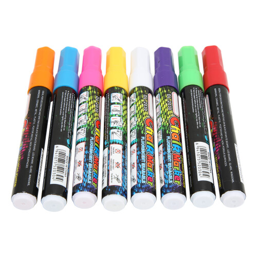 8Pcs Chalk Markers 8 Colors Bright Vibrant Colors 2