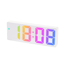 LED Large-Character Electronic Clock Bedside Alarm Clock White