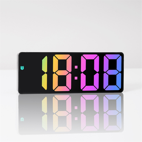 LED Large-Character Electronic Clock Bedside Alarm Clock White 2