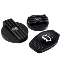 Tampa de óleo de alumínio para VW CC Golf 6, motor EA888, preta