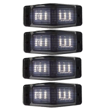 4 stücke Geräuchert Weiß Front Grill Licht LED Marker Lampe für Scania Volvo