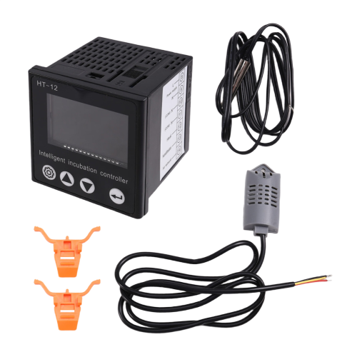 Controlador de incubadora de ovos LCD HT-12 com sensor de temperatura e umidade 2