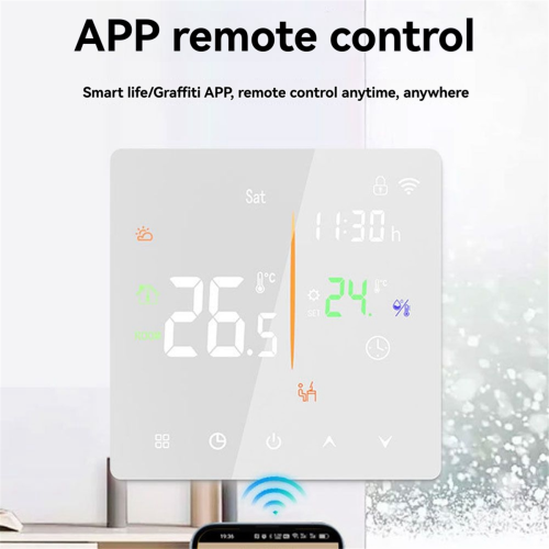 Termostato intelligente Tuya WiFi Termostato programmabile per casa 3A Nero 2