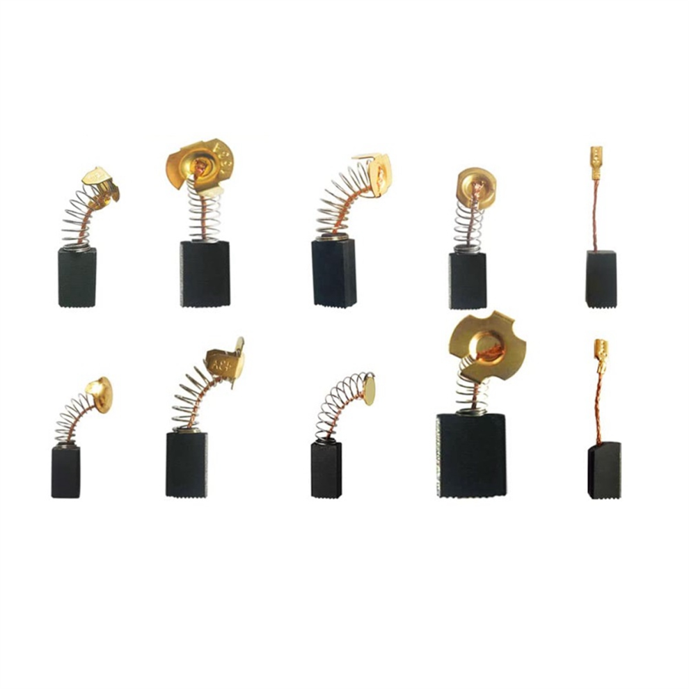 10 Balais De Charbon Pour Moteur électrique - Remplacement Universel Pour Meuleuse, Perceuse, Ponceuse - Graphite Et Métal - 4