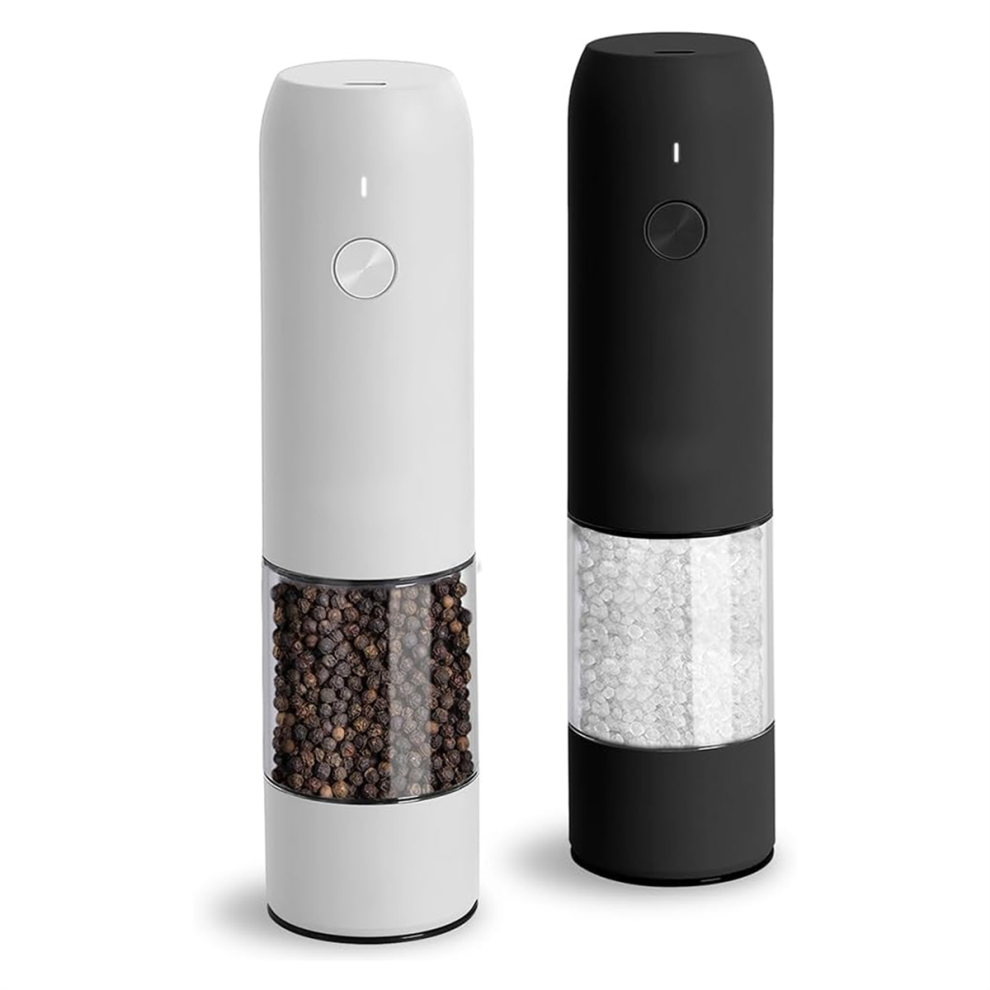 Juego De 2 Molinillos EléCtricos De Sal Y Pimienta, Recargables Por Usb-image