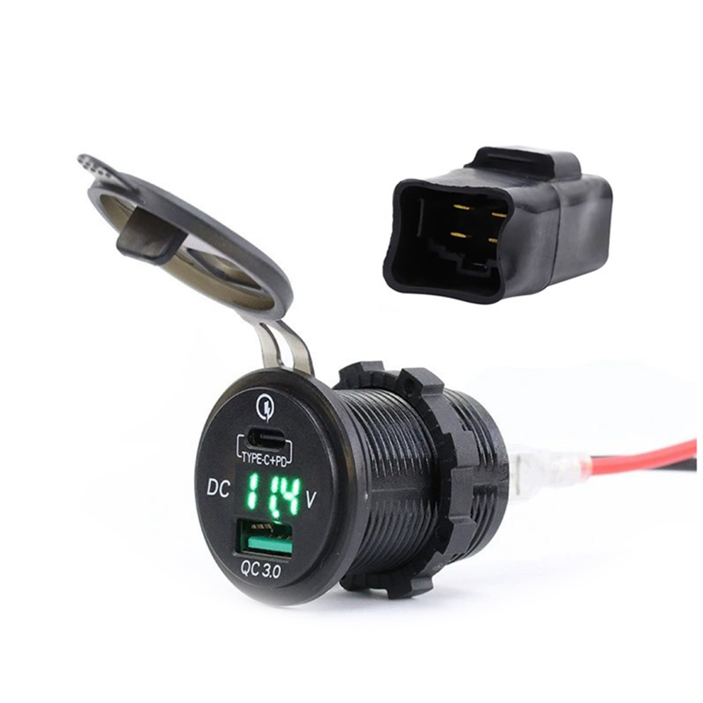 Motorcycle Usb Charger With Voltage Display For Kawasaki Ninja 4712930608596