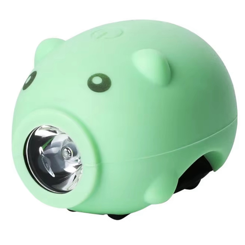 Fiets Kinderen Cartoon Varken Fietslamp Type-C Oplaadbaar C-image