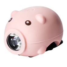 Fahrrad Kinder Cartoon Schwein Fahrrad Licht Typ-C Wiederaufladbare B
