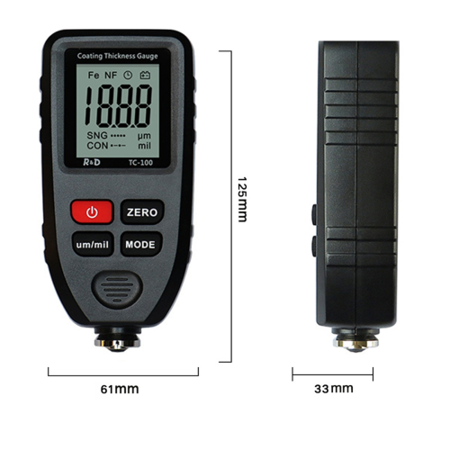 INSTRUMENTS R&D TC100 Πάχος επίστρωσης 0.1um/0-1300 Χρώμα αυτοκινήτου 1
