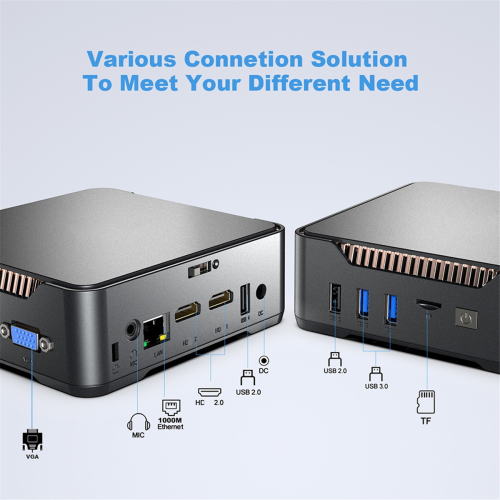 Mini PC Celeron J4125 16 GB DDR4 256 GB SSD Mini PC da gioco Spina UK 1