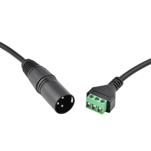 2Pack XLR Male to 3 Pin Terminal Solderless Screw Converter Cable