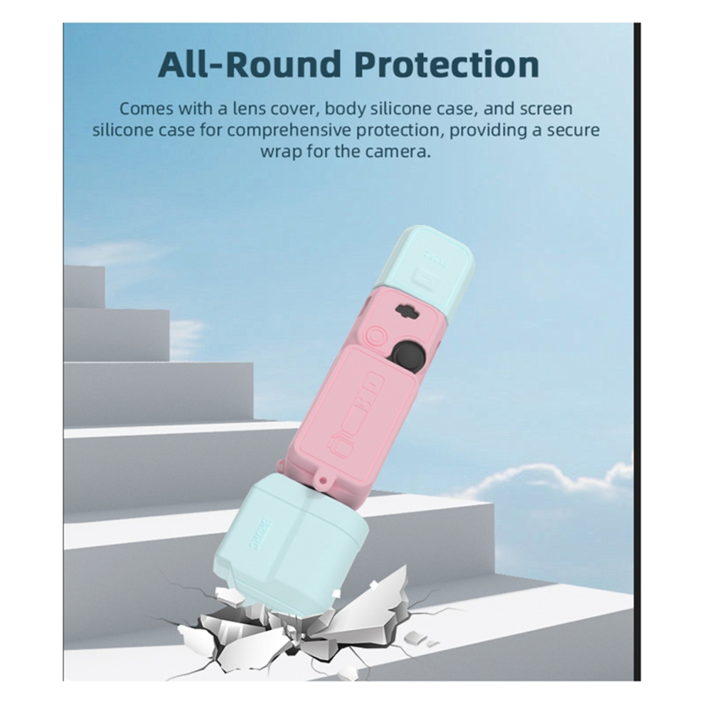 Brdrc For Dji Osmo Pocket 3 Lens Protective Cover + Blue/Pink 4712930686150