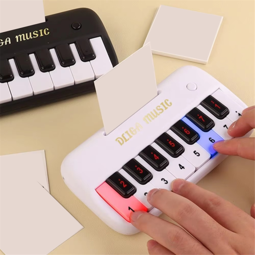Mini teclado elétrico para educação infantil, piano eletrônico de brinquedo branco 1