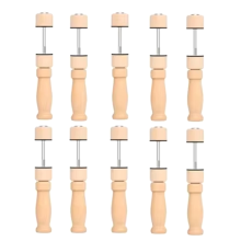 10 peças de grampos simples para violino de raiz, grampos de madeira maciça, grampos superiores e traseiros