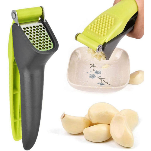 Garlic Press - Ergonomic Garlic Crusher for Easy Crushing & Peeling 2